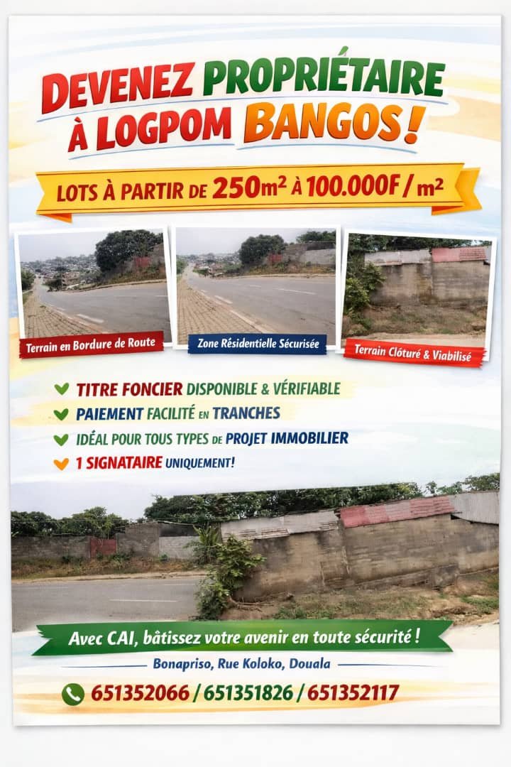 Terrain titré a Logpom bangos